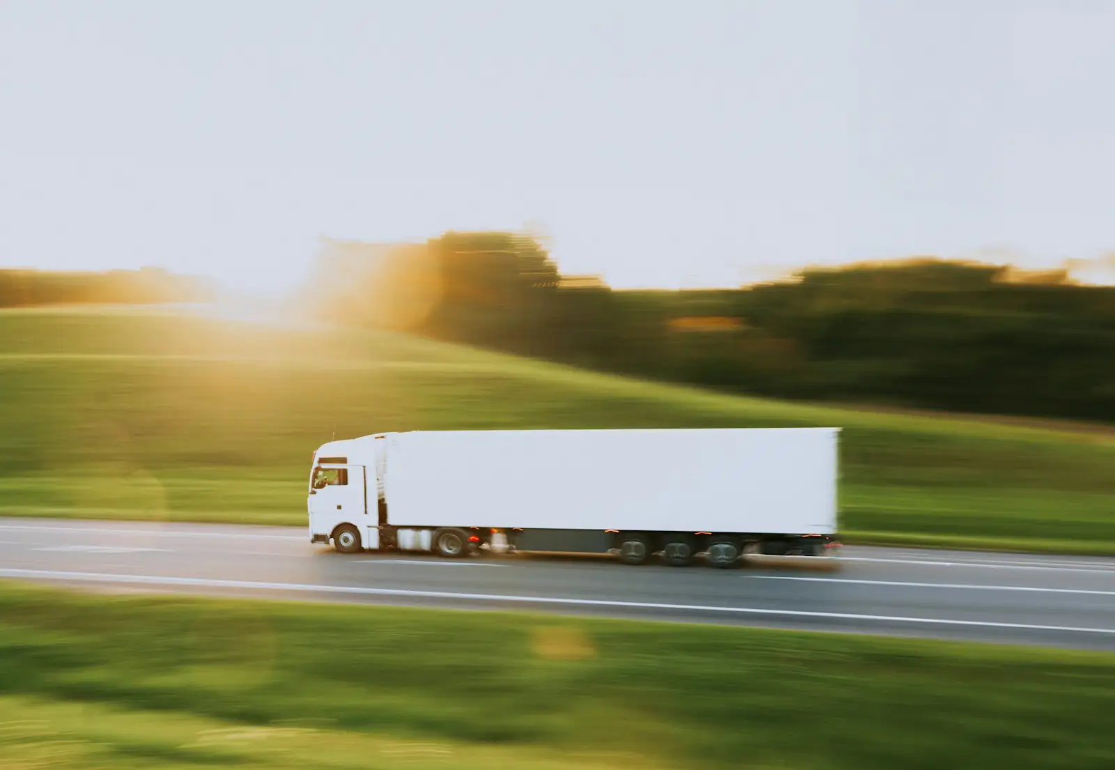 Delivery truck on the highway